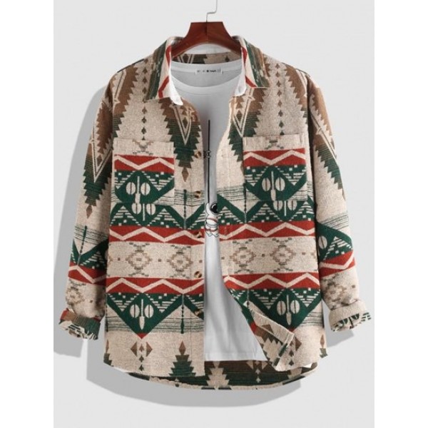 Tribal Ethnic Aztec Printed Double Pocke...