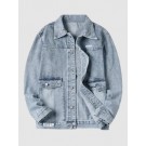 Light Wash Letter Patch Jean J...