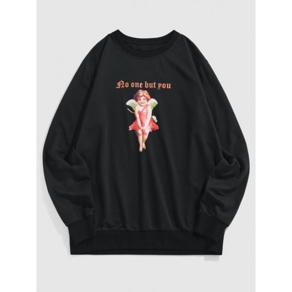 Streetwear No One But You Angel Vintage Graphic Sweatshirt