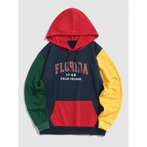 Colorblock FLORIDA Graphic Front Pocket ...