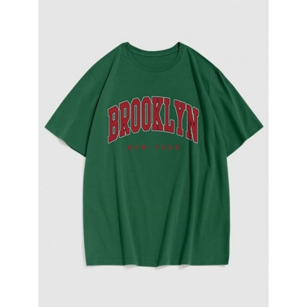 BROOKLYN Printed Crew Neck T-shirt