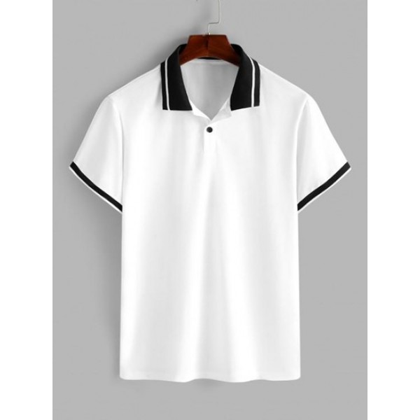 Ringer Short Sleeves Polo T Shirt