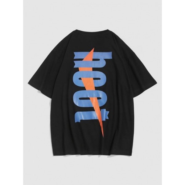 Streetwear Hoot Letter Print Graphic Festival T-shirt