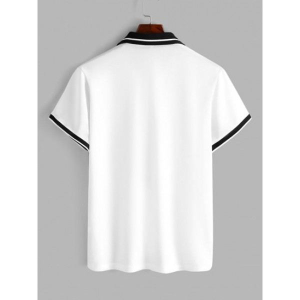 Ringer Short Sleeves Polo T Shirt