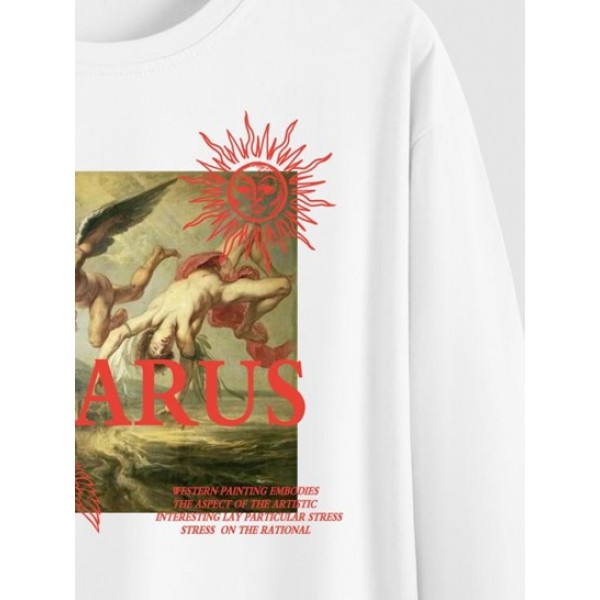 Renaissance Art ICARUS Angels Celestial Sun Wing Graphic T-shirt