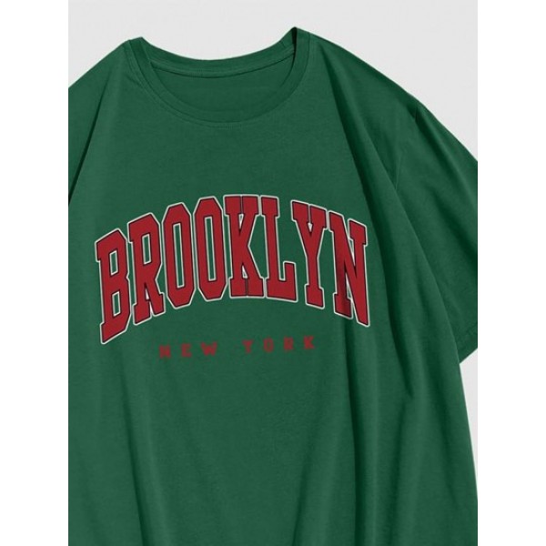 BROOKLYN Printed Crew Neck T-shirt