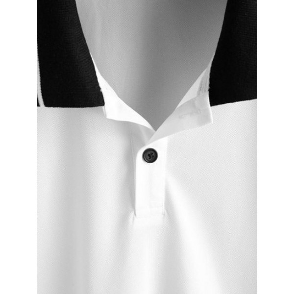 Ringer Short Sleeves Polo T Shirt