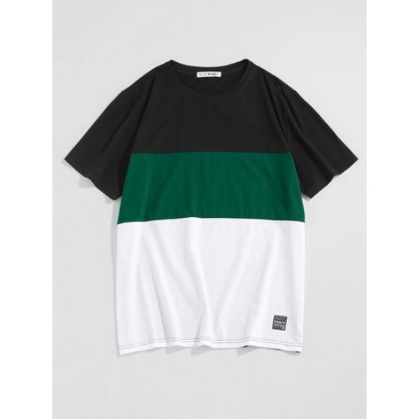 Colorblock Crew Neck T-shirt