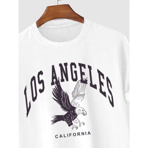 LOS ANGELES Eagle Graphic Printed T-shirt