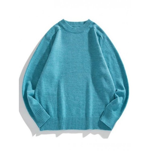 Crew Neck Raglan Sleeve Pullover Sweater