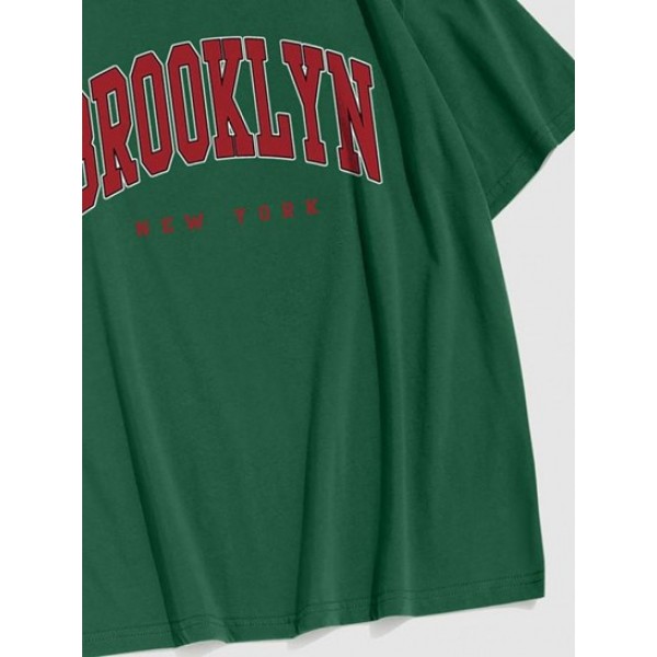 BROOKLYN Printed Crew Neck T-shirt