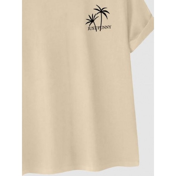 Palm Tree JUST FUNNY Graphic T-shirt