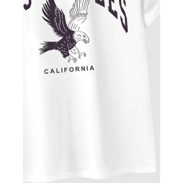 LOS ANGELES Eagle Graphic Printed T-shirt